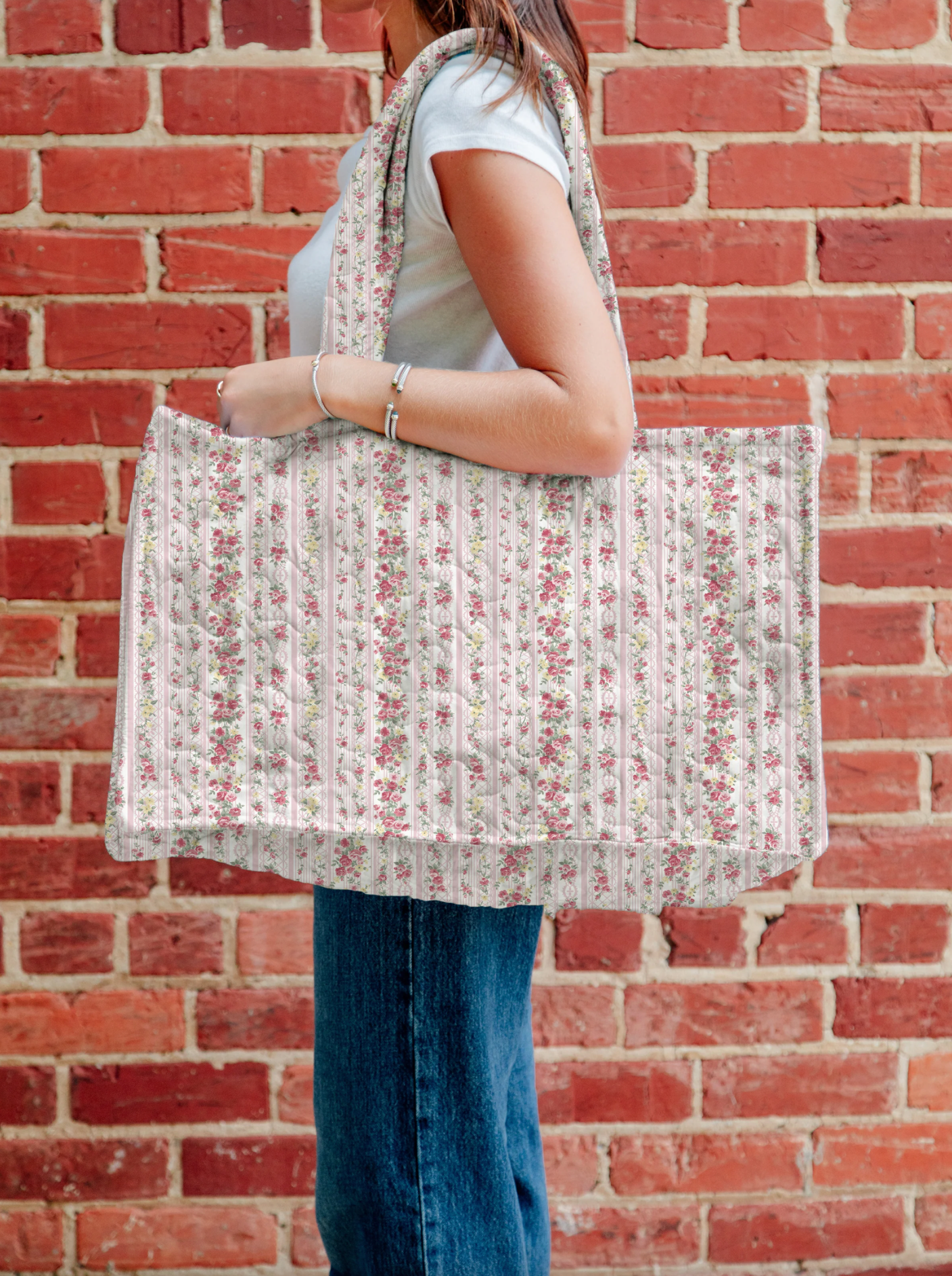 Ida Mae Tote Bag, Wilshire Pink