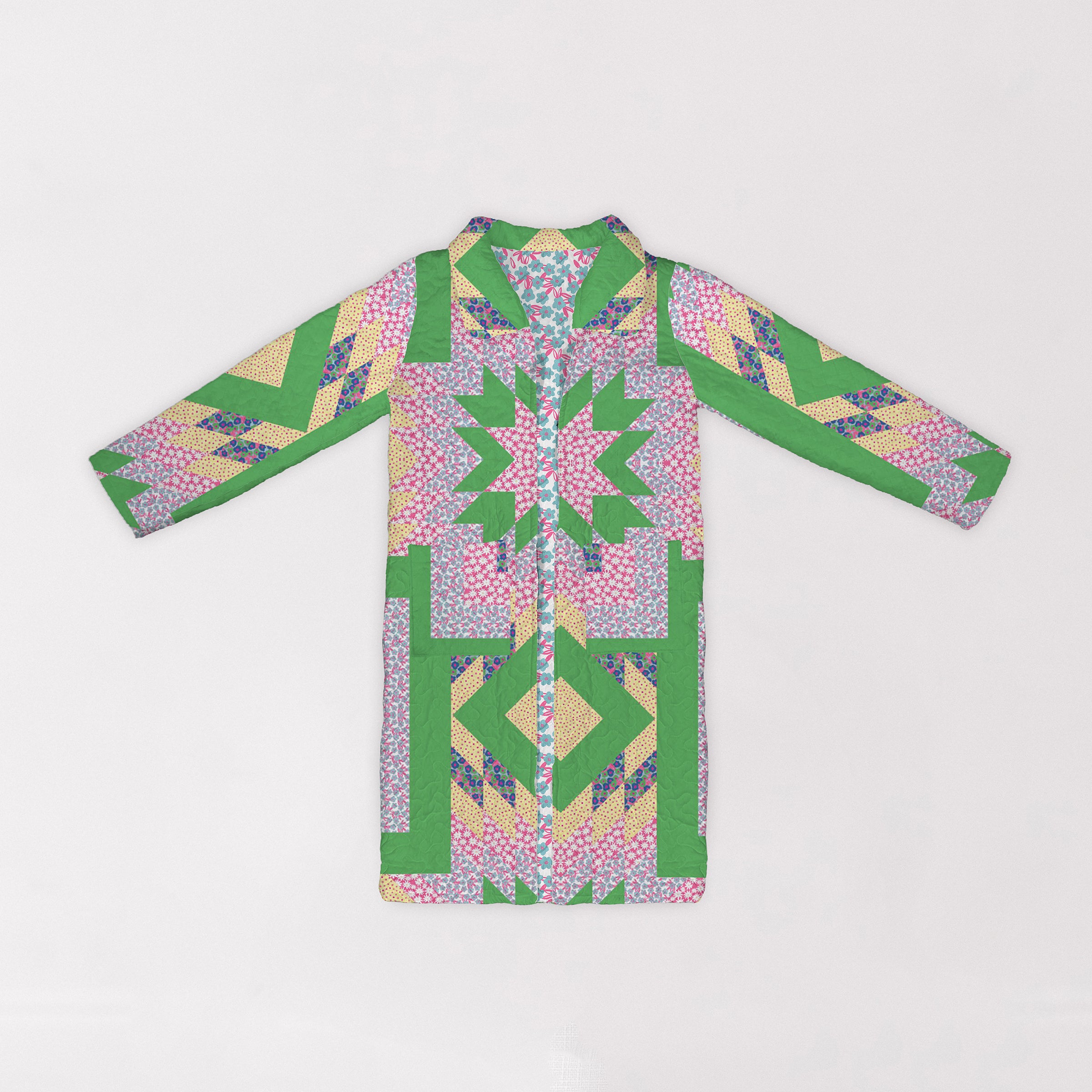 Ida Mae, Adeline Green Patchwork Duster