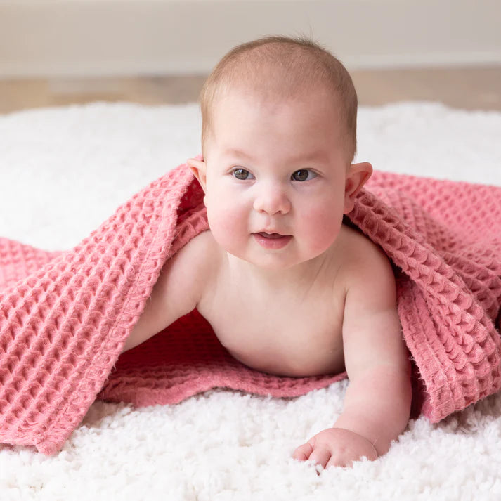 Waffle Baby Blanket, Watermelon