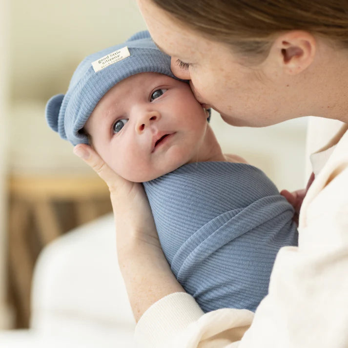Swaddle + Beanie, Rain