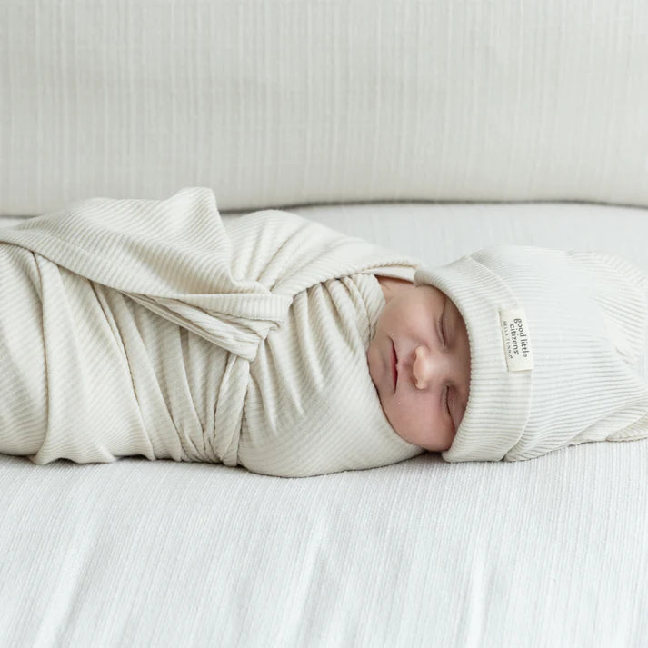Swaddle + Beanie, Linen
