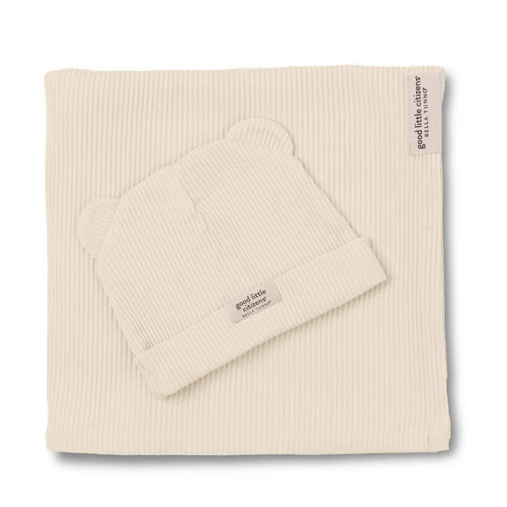 Swaddle + Beanie, Linen