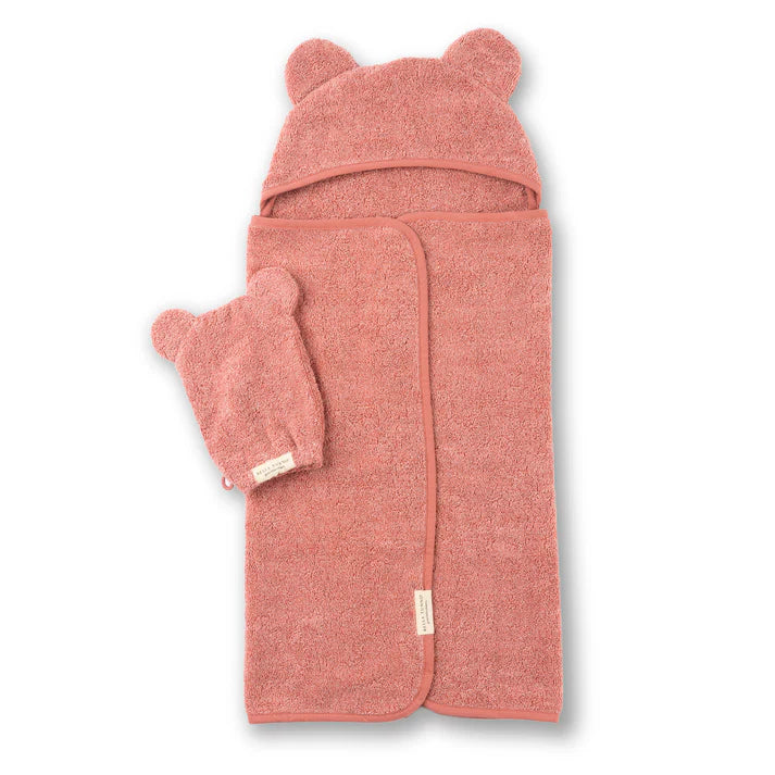 Hooded Mitt + Towel, Watermelon