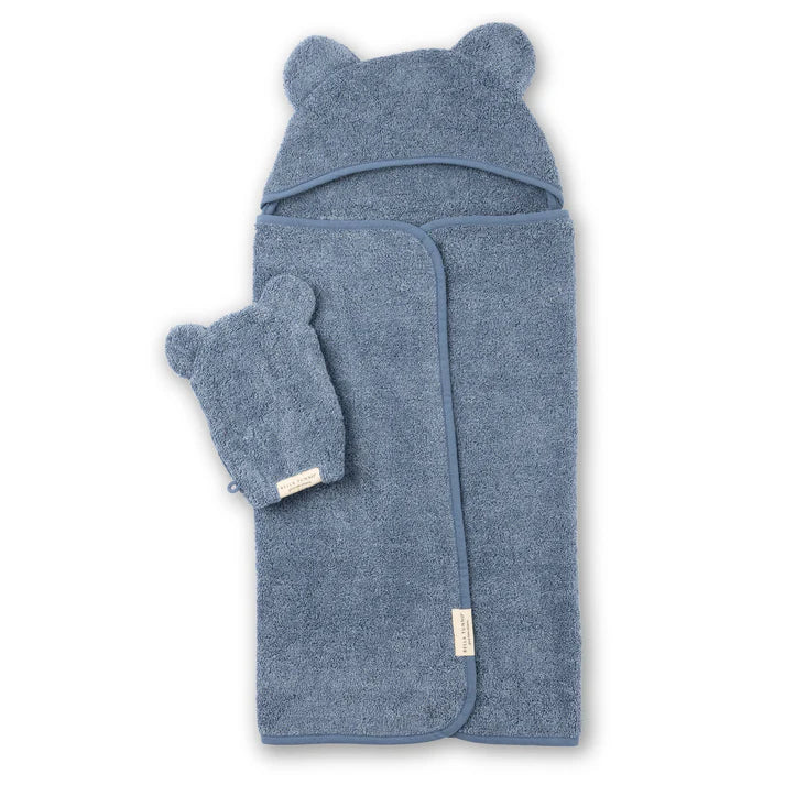 Hooded Towel + Mitt, Rain