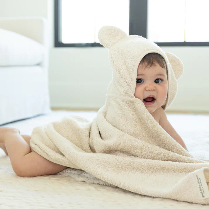Hooded Towel + Mitt, Linen