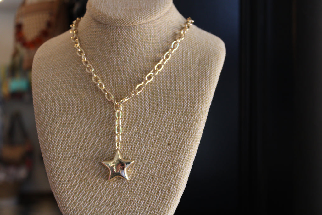 Bessie Puffy Star Toggle Necklace
