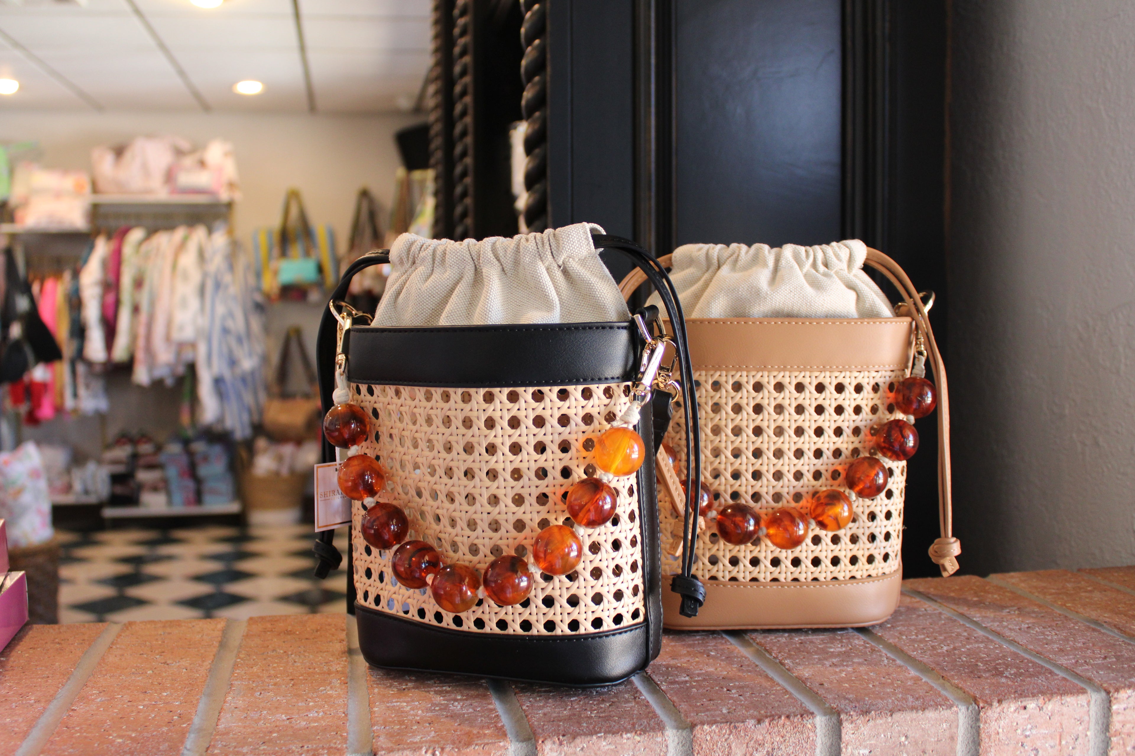 Lyra Bucket Bag, Black