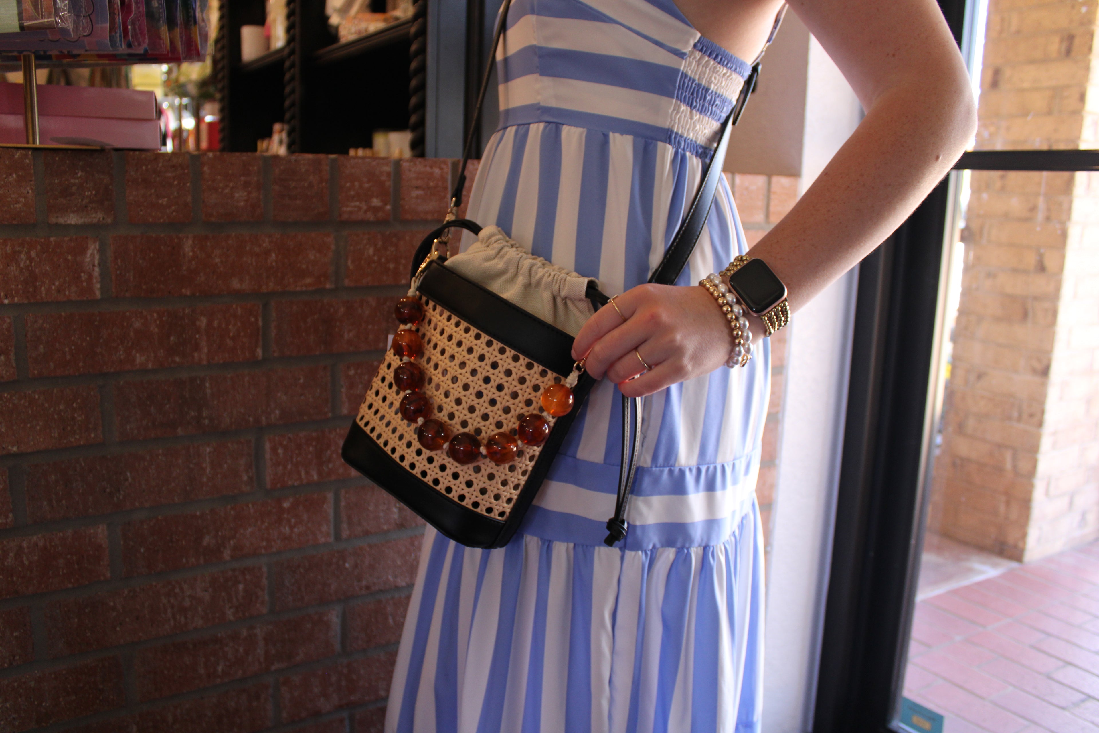 Lyra Bucket Bag, Black