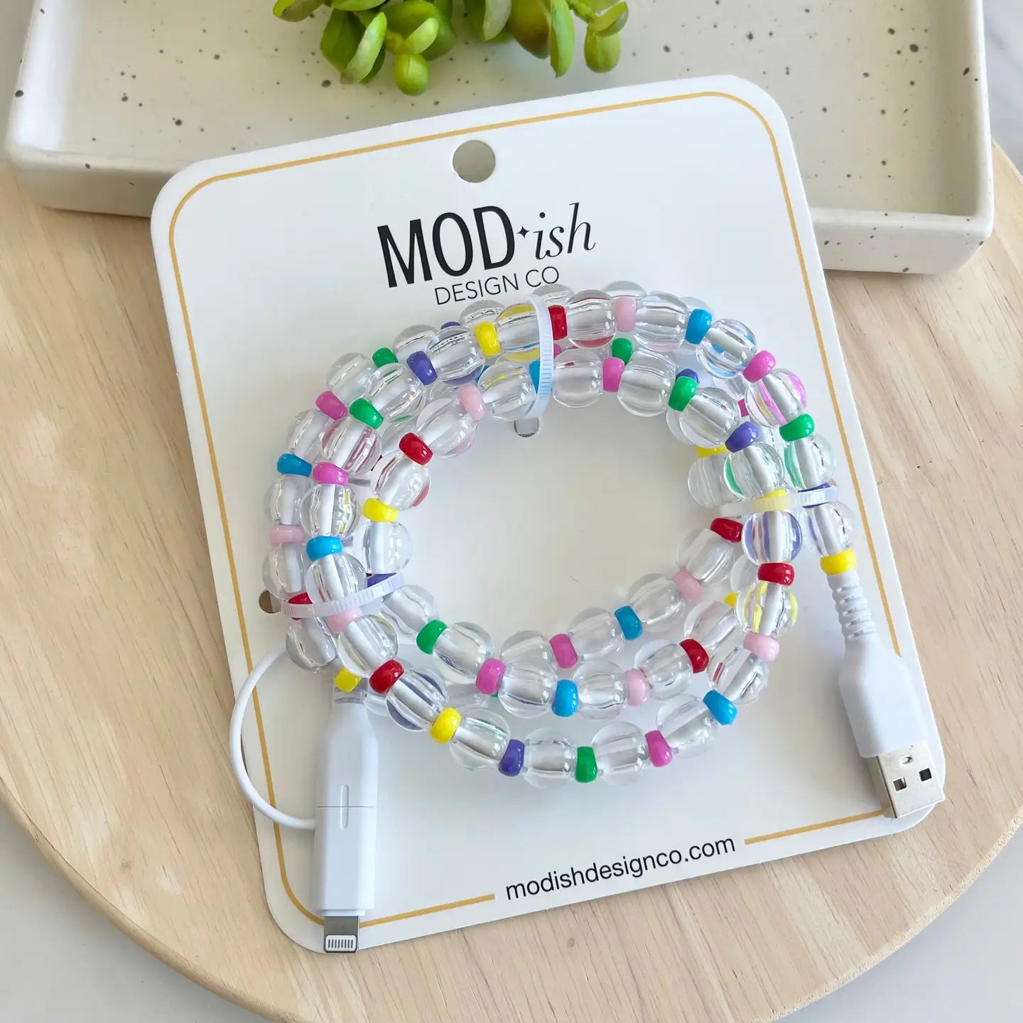 Phone Charger, Clear Rainbow