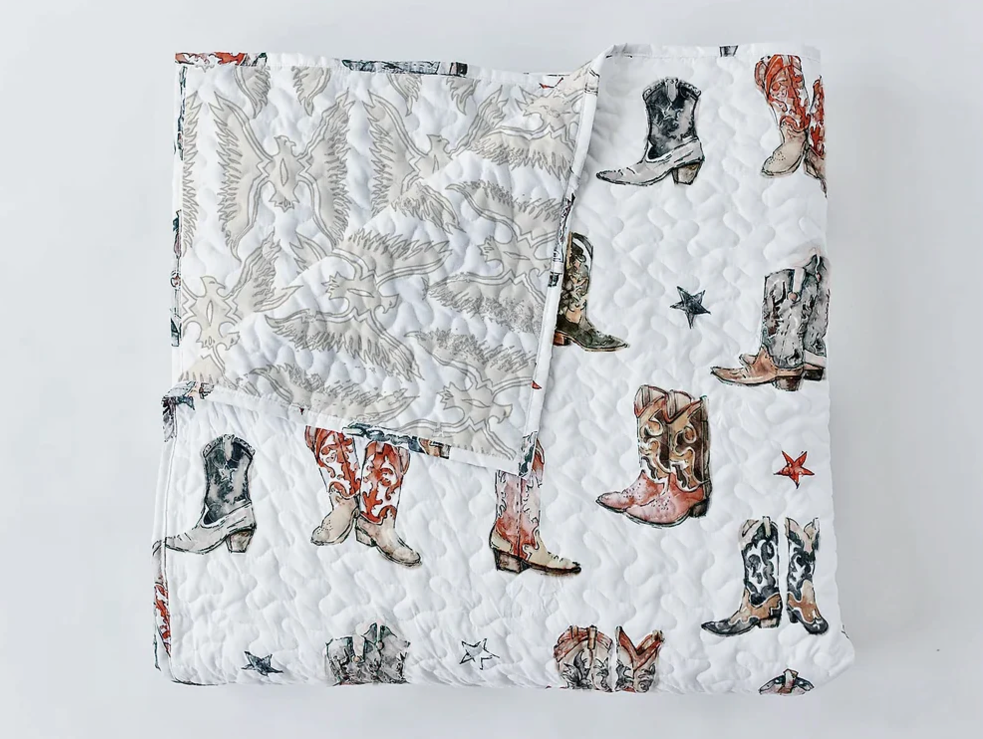 Ida Mae Baby Blanket, Thunderbird Boots Neutral